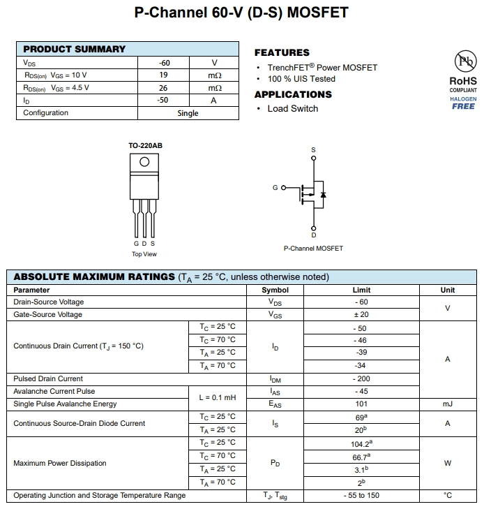 FQP47P06参数