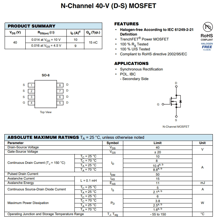 SI4840DY-T1-E3参数